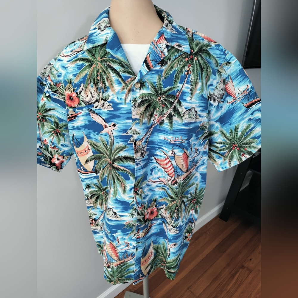 Authentic Men's Hawaiian shirt, button-down shirt